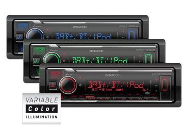 Kenwood KMM-BT508DAB DAB+ Autoradio mit DAB Antenne Bluetooth MP3 USB & AUX-IN (ohne CD)